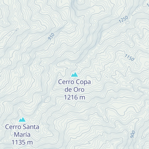 Map of Cerro Copa de Oro
