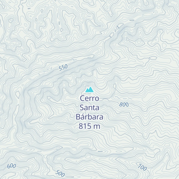 Map of Cerro Santa Bárbara
