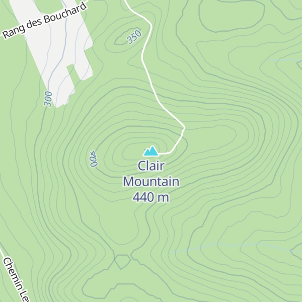 Map of Clair Mountain