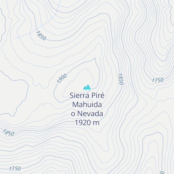 Map of Sierra Piré Mahuida o Nevada