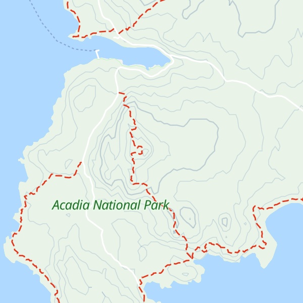Map of Duck Harbor Mountain