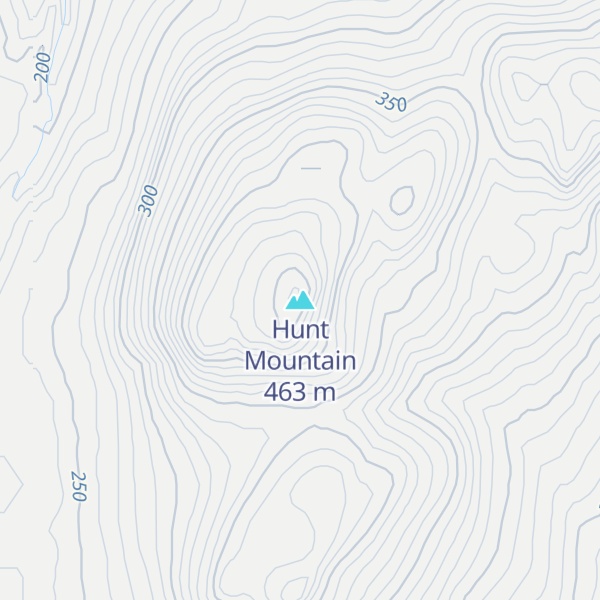 Map of Hunt Mountain