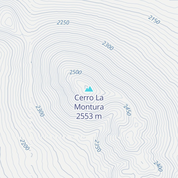 Map of Cerro La Montura