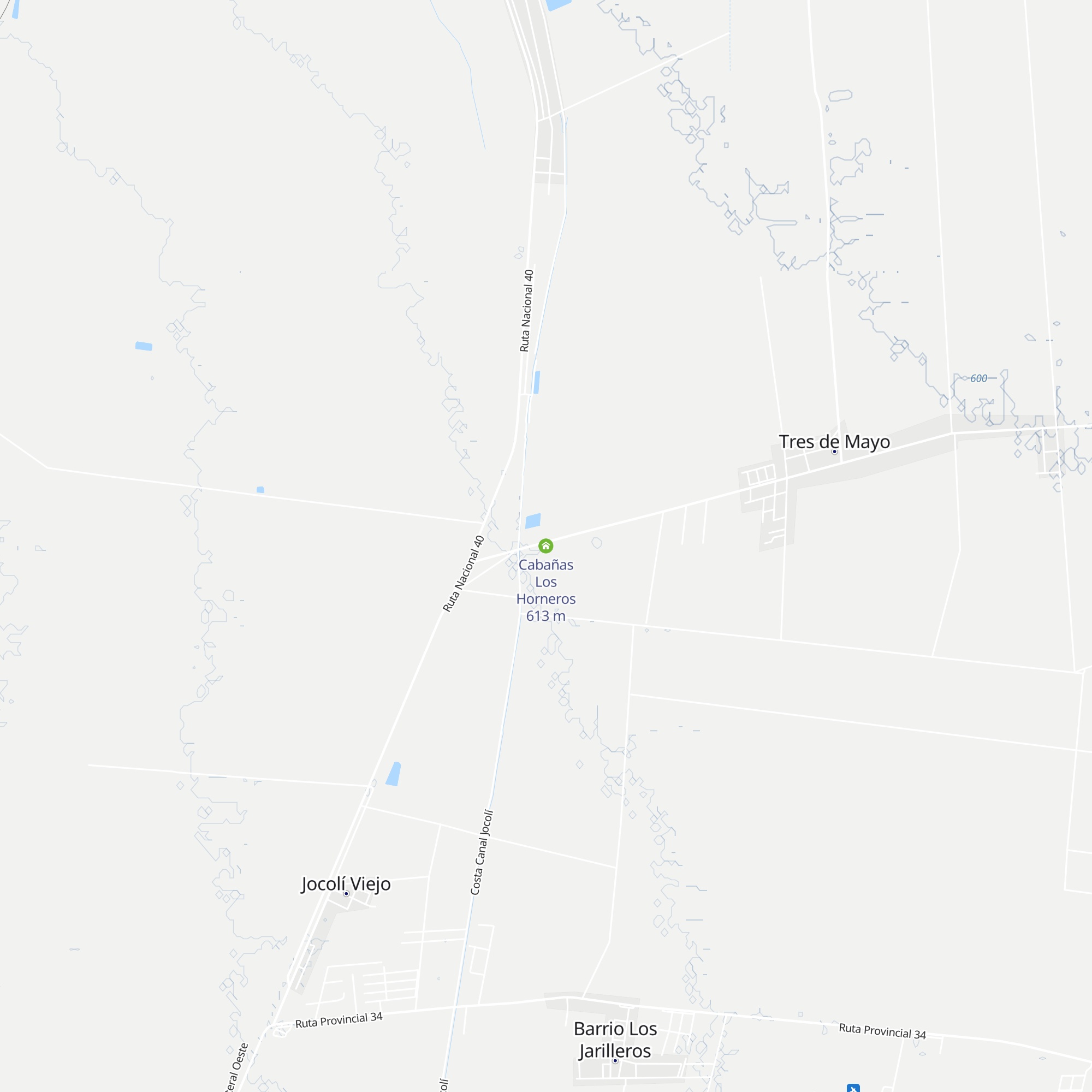 Cabañas Los Horneros map