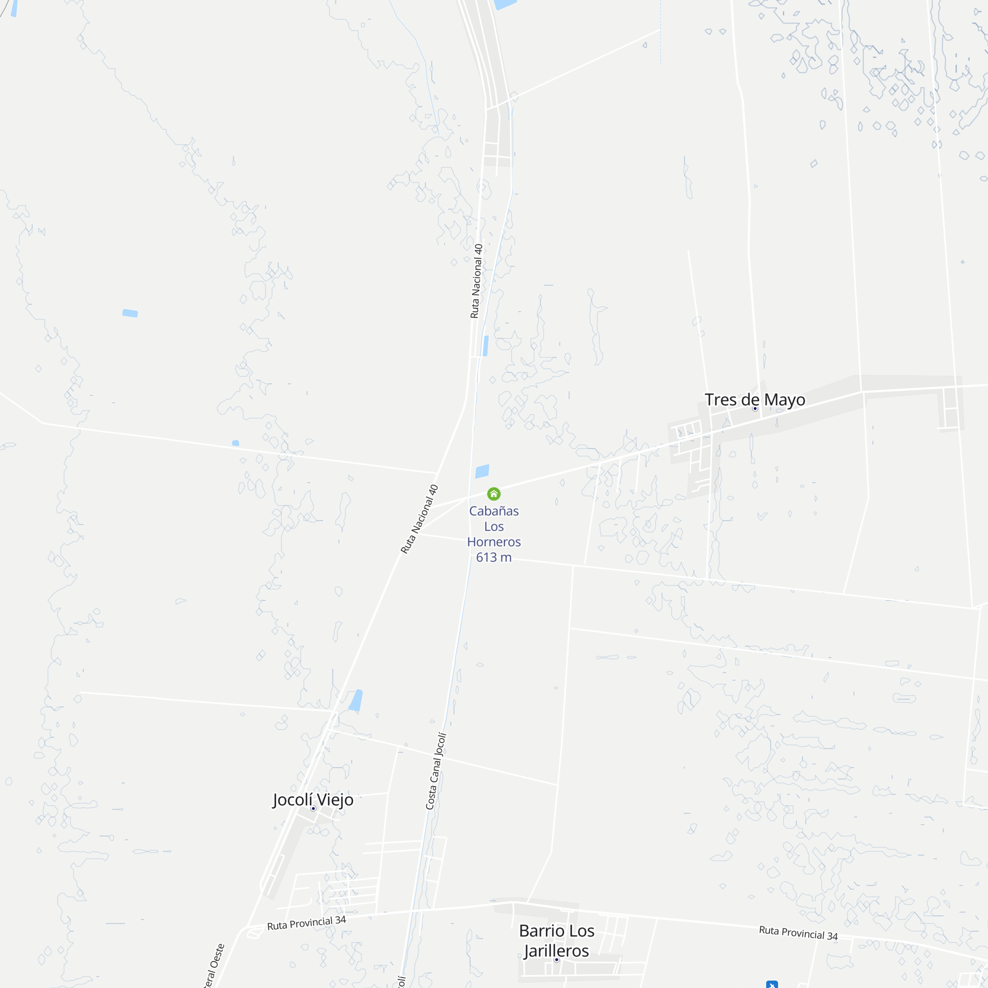 Cabañas Los Horneros map