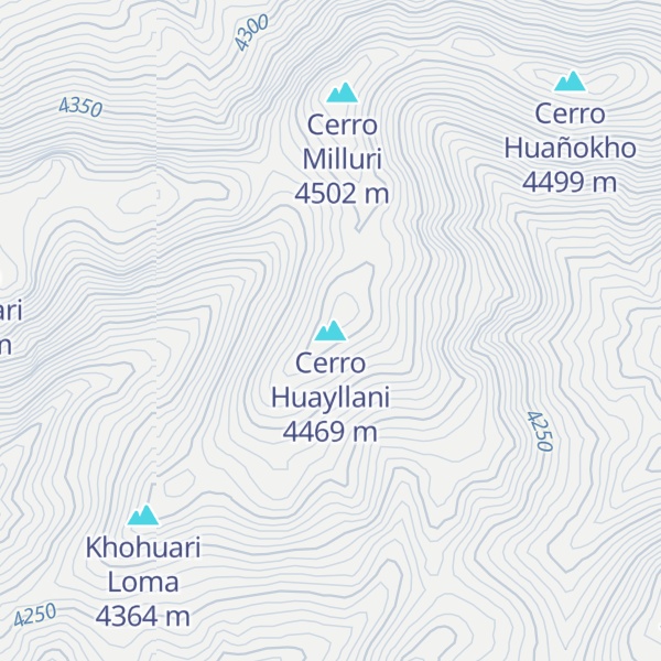 Map of Cerro Huayllani