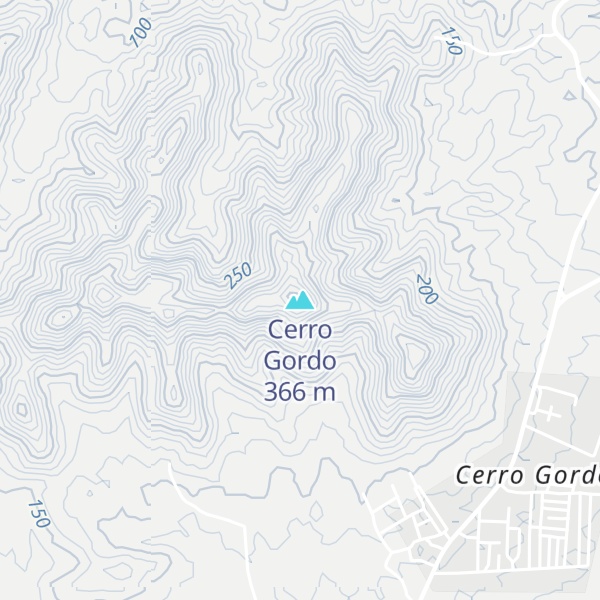 Map of Cerro Gordo
