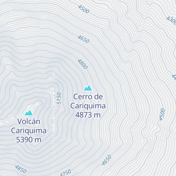 Map of Cerro de Cariquima