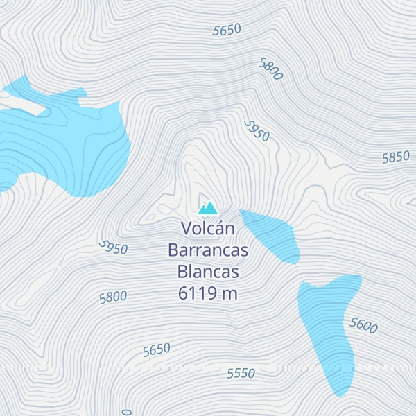 Map of Volcán Barrancas Blancas