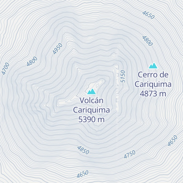 Map of Volcán Cariquima