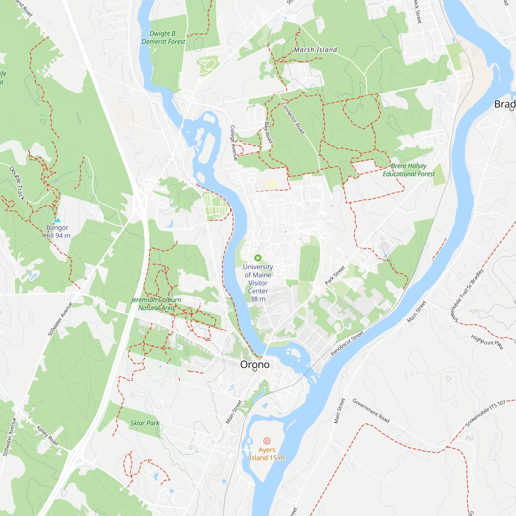 University of Maine Visitor Center map