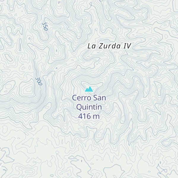 Map of Cerro San Quintín