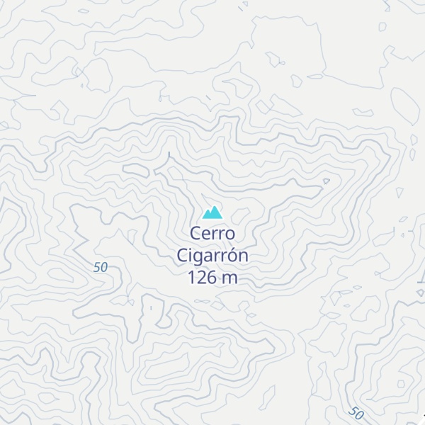 Map of Cerro Cigarrón