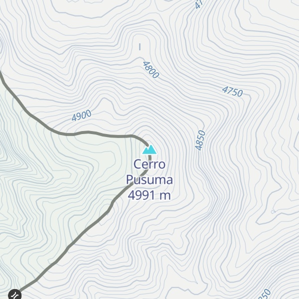 Map of Cerro Pusuma