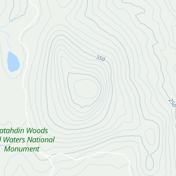 Map of Wassataquoik Mountain