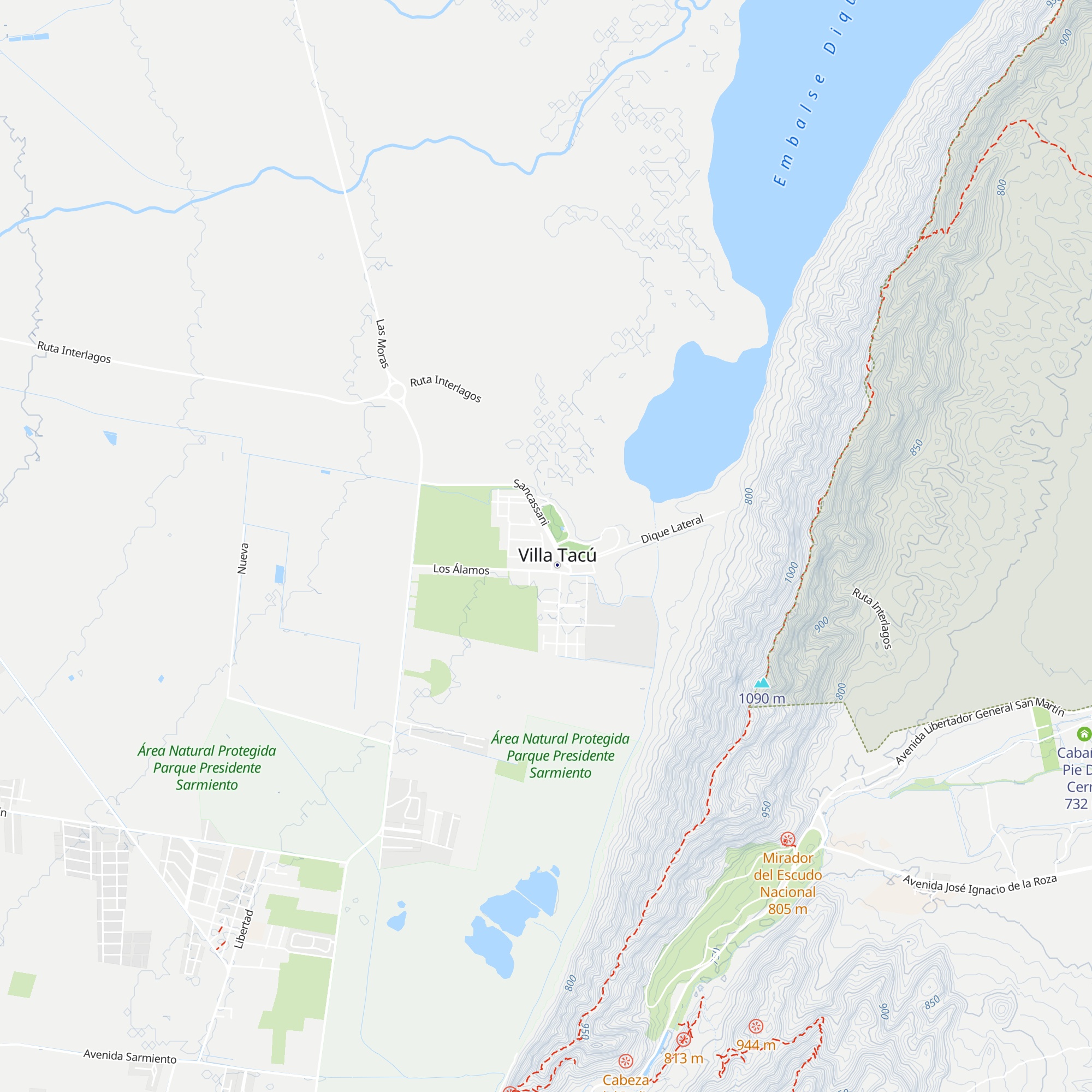 Ecoposada Zonda Viejo map