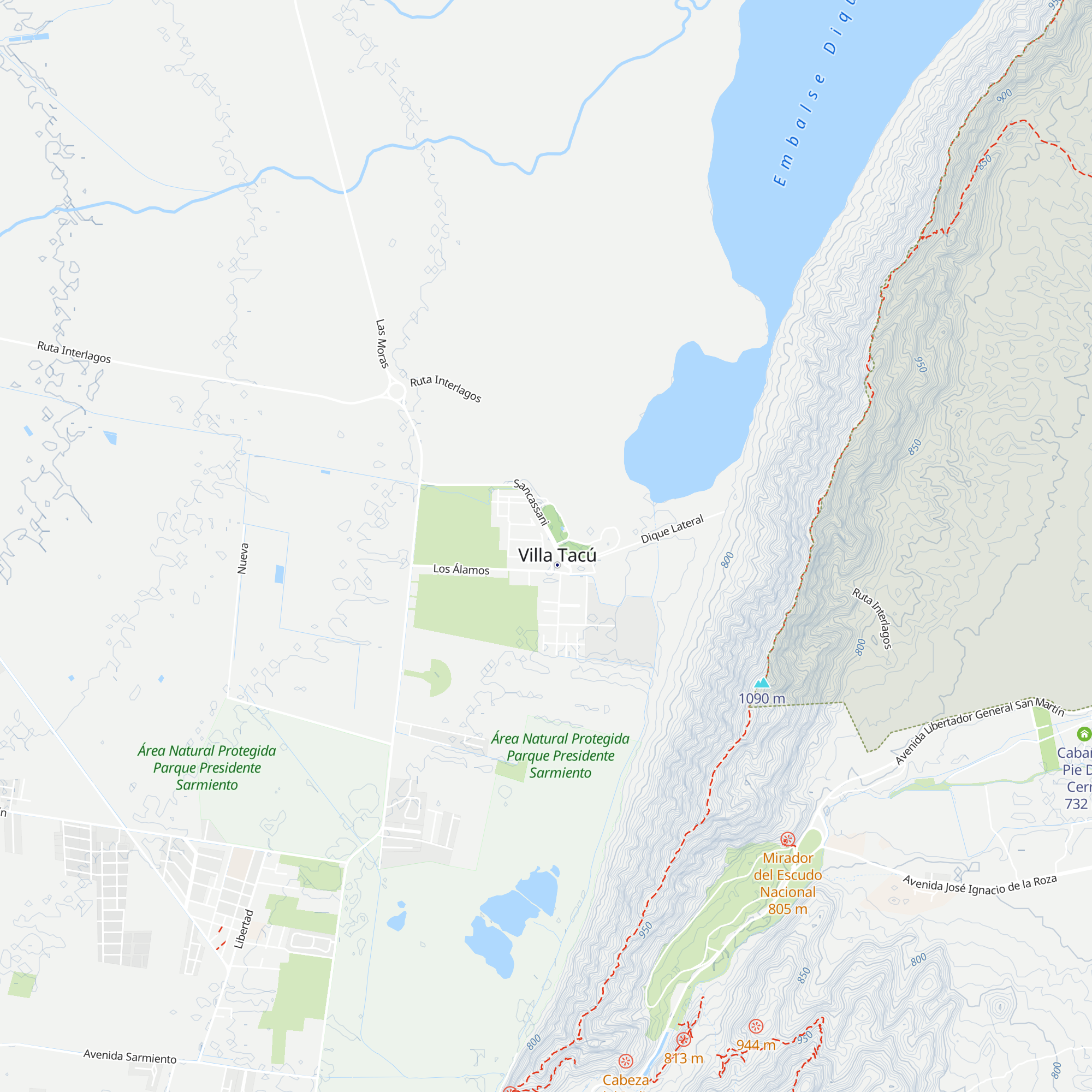 Ecoposada Zonda Viejo map