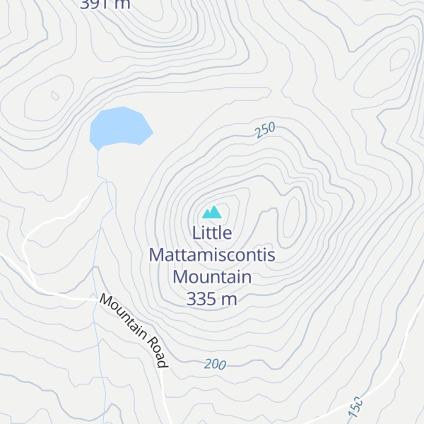 Map of Little Mattamiscontis Mountain
