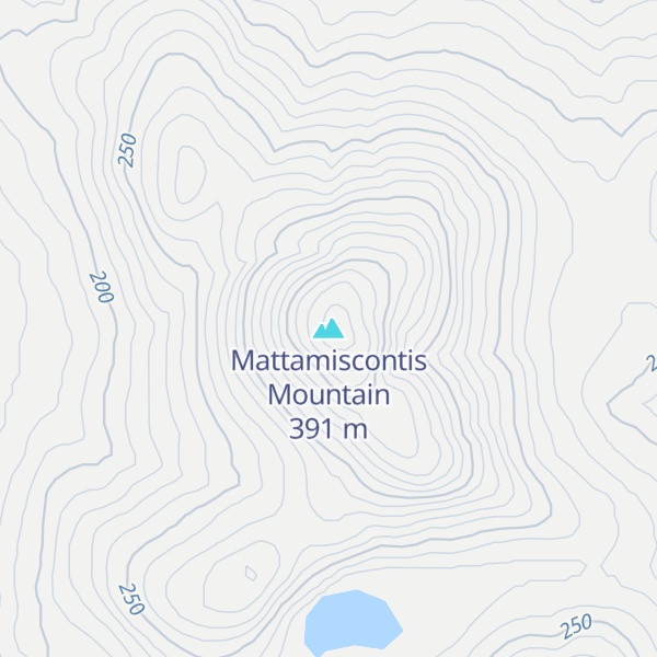 Map of Mattamiscontis Mountain