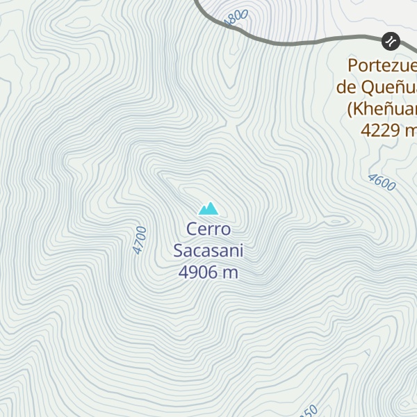 Map of Cerro Sacasani