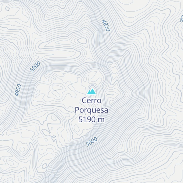 Map of Cerro Porquesa