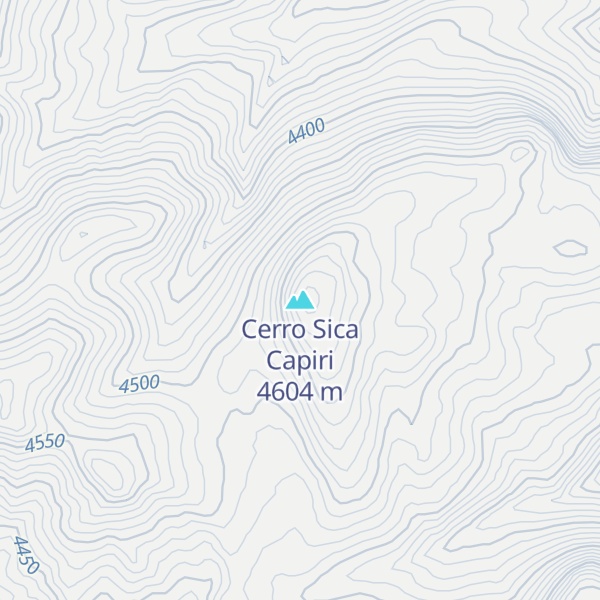 Map of Cerro Sica Capiri