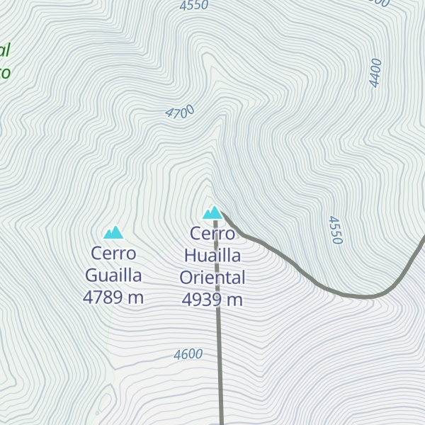 Map of Cerro Huailla Oriental