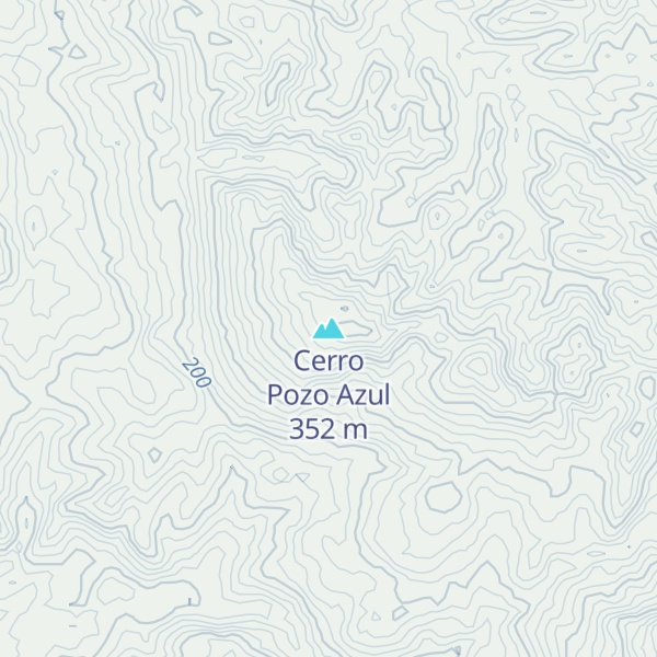 Map of Cerro Pozo Azul