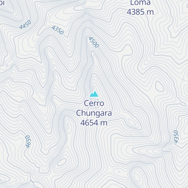 Map of Cerro Chungara
