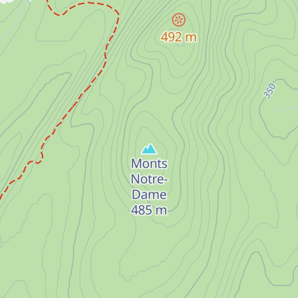 Map of Monts Notre-Dame