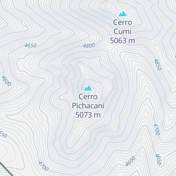 Map of Cerro Pichacani