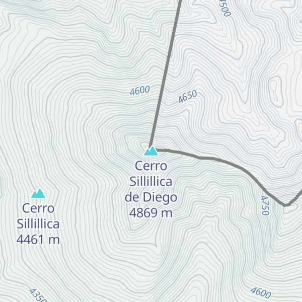 Map of Cerro Sillillica de Diego