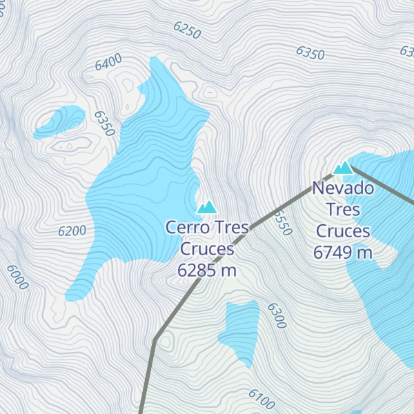 Map of Cerro Tres Cruces
