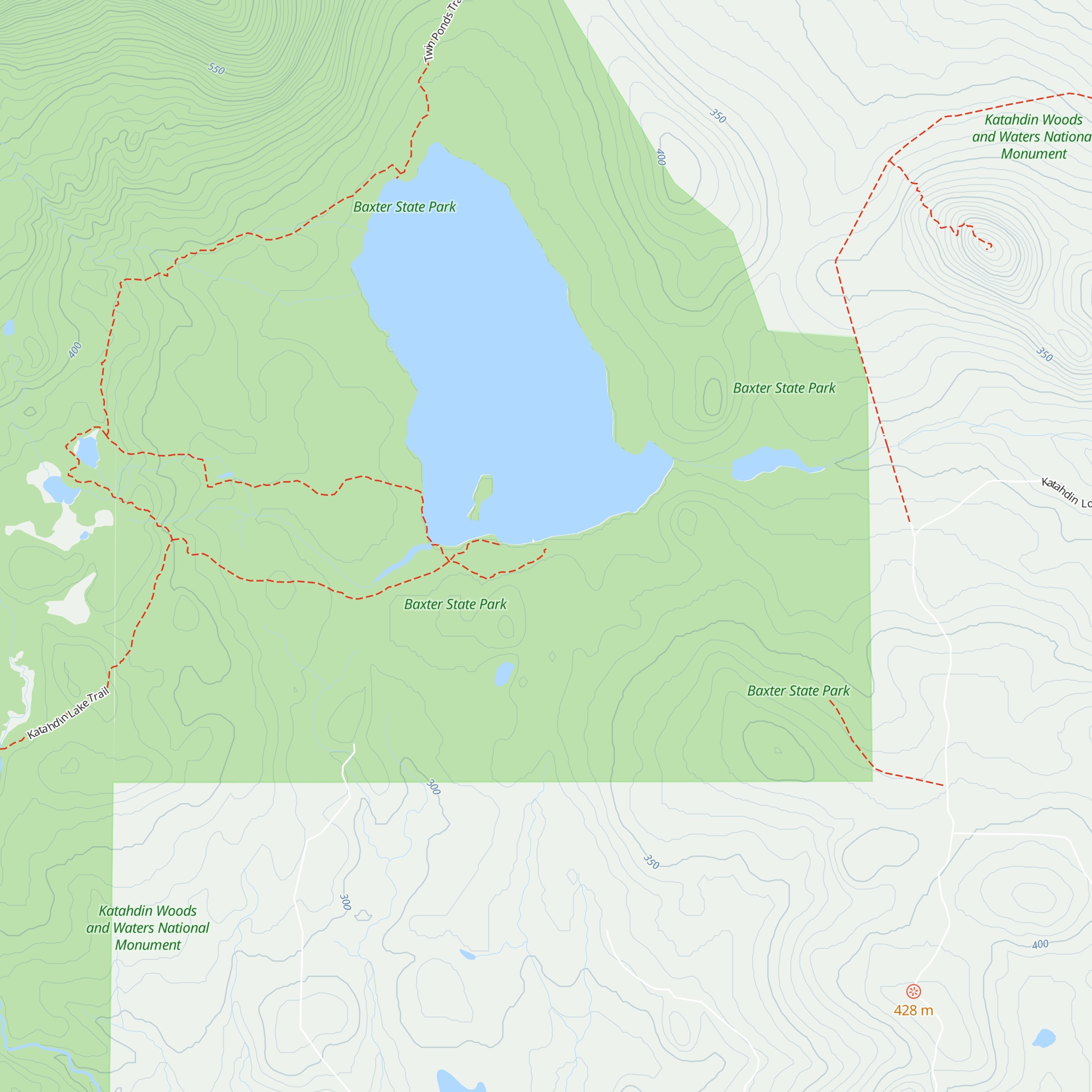 Katahdin Lake Camps map