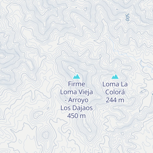 Map of Firme Loma Vieja - Arroyo Los Dajaos