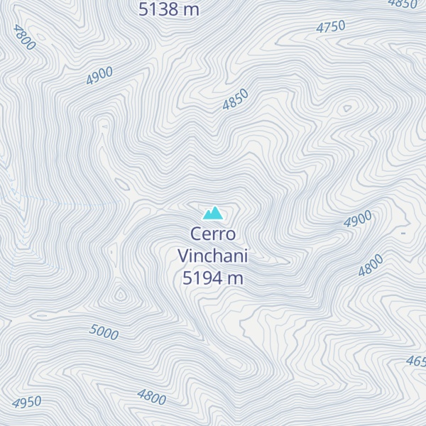 Map of Cerro Vinchani