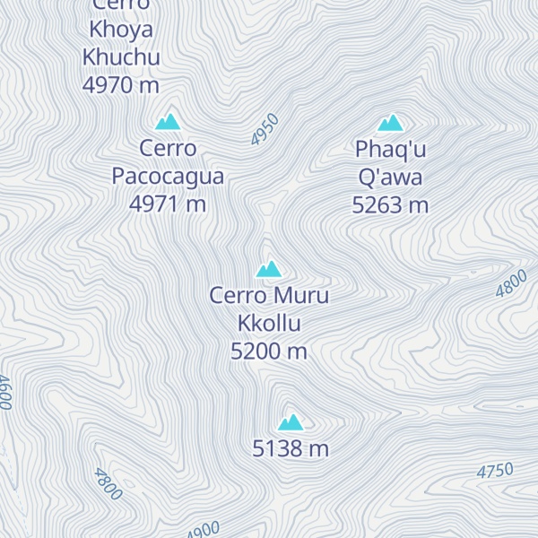Map of Cerro Muru Kkollu