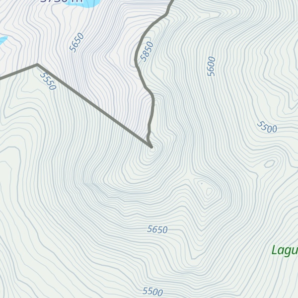 Map of Cerro Puntiagudo y Lamas