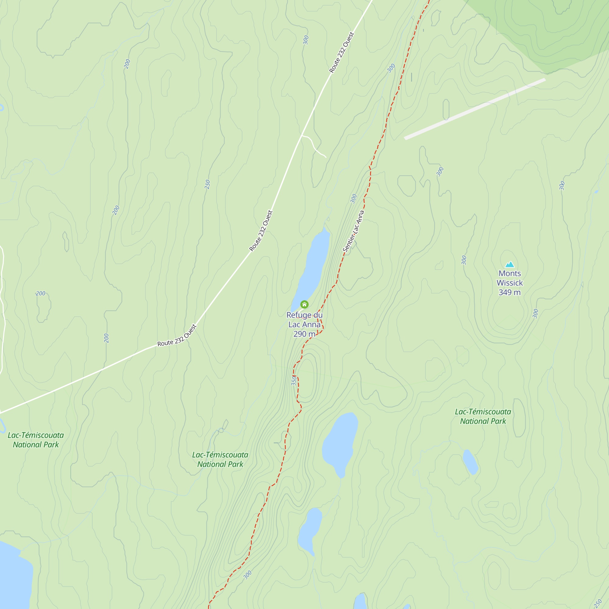 Refuge du Lac Anna map