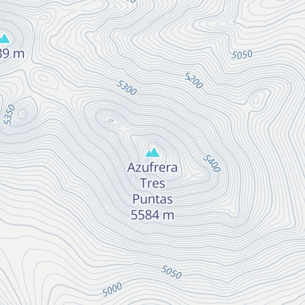 Map of Azufrera Tres Puntas