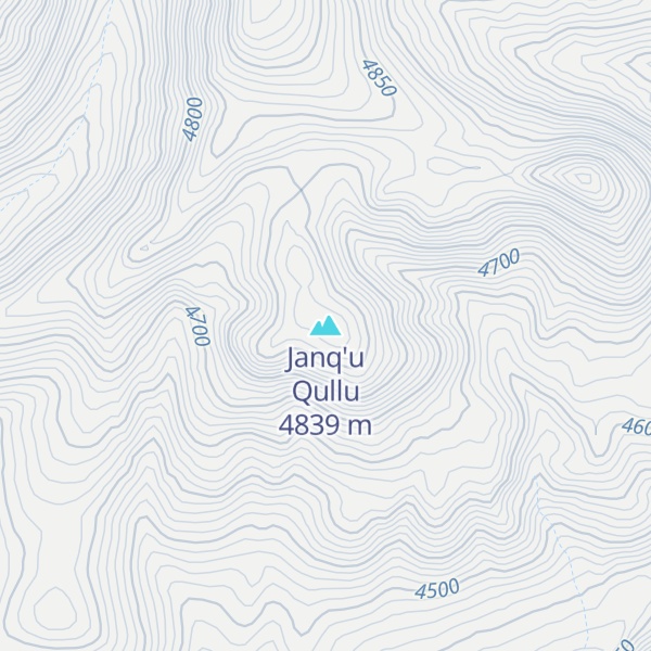 Map of Janq'u Qullu