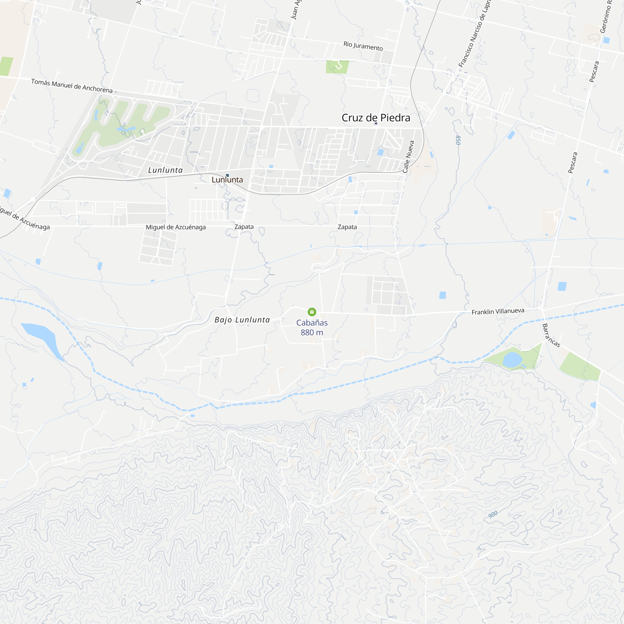 Cabañas map