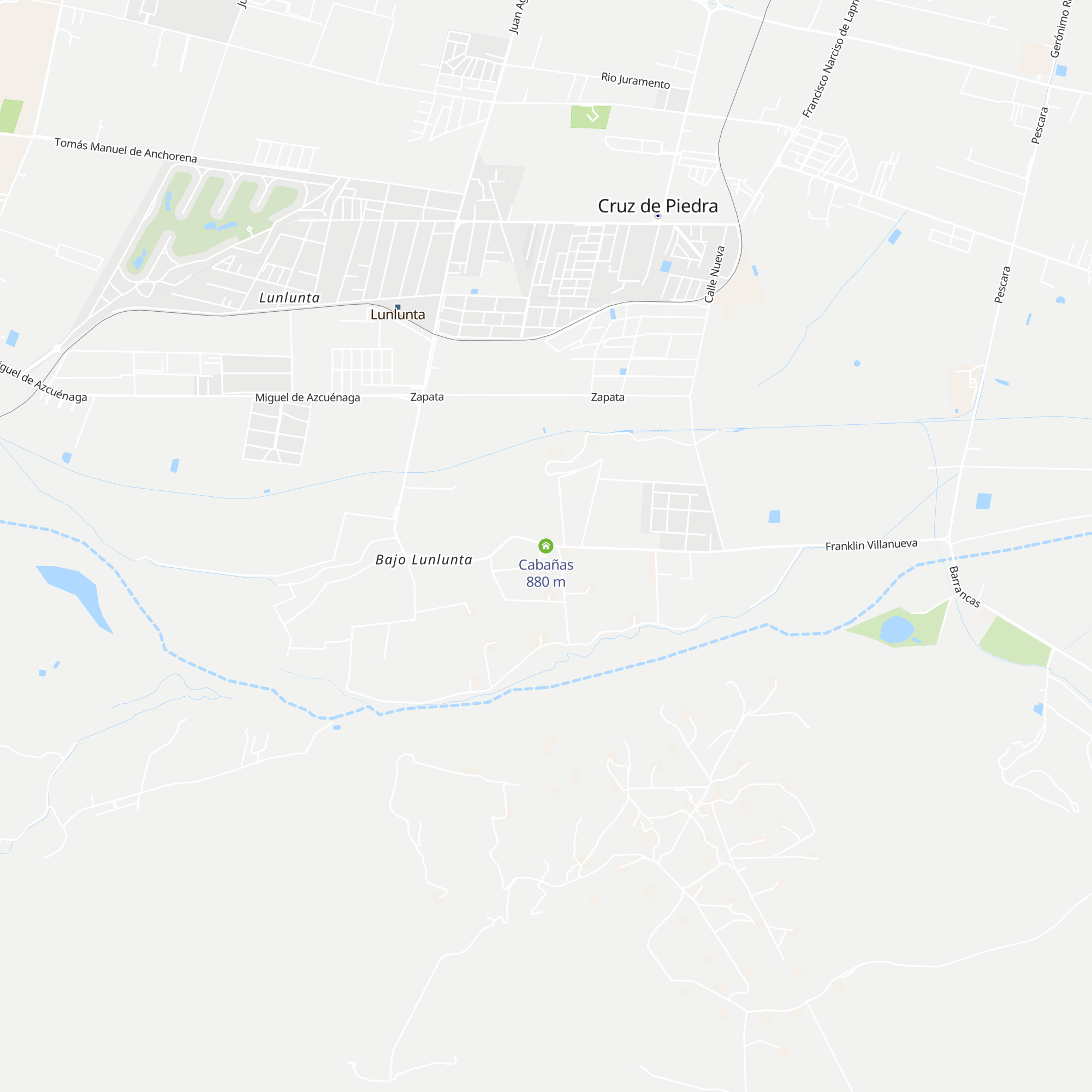 Cabañas map