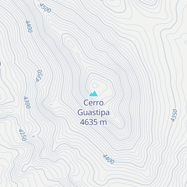 Map of Cerro Guastipa
