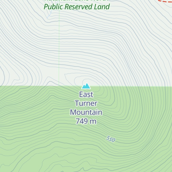 Map of East Turner Mountain