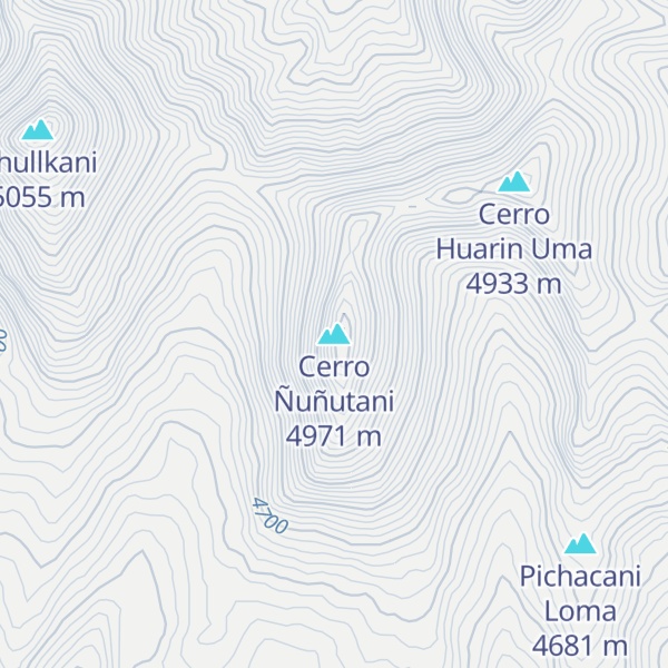 Map of Cerro Ñuñutani