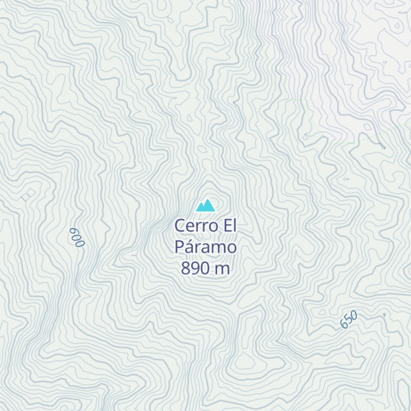 Map of Cerro El Páramo