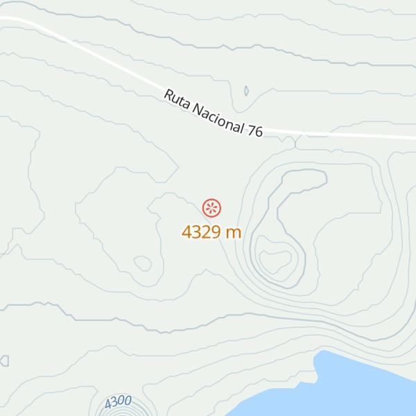 Map of Refugio Laguna Brava