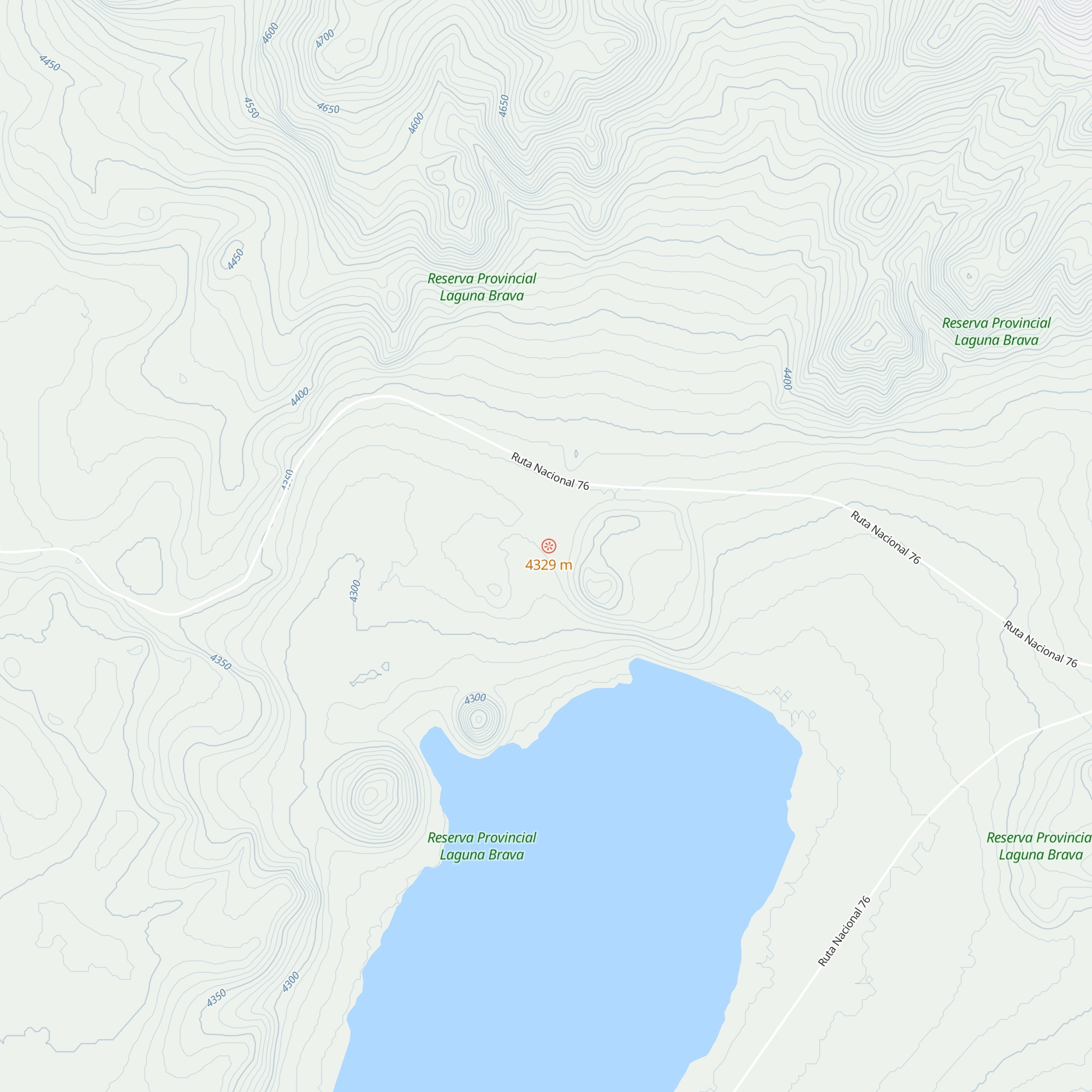 Refugio Laguna Brava map