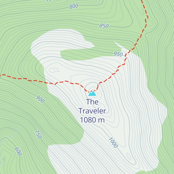 Map of Traveler Mountain